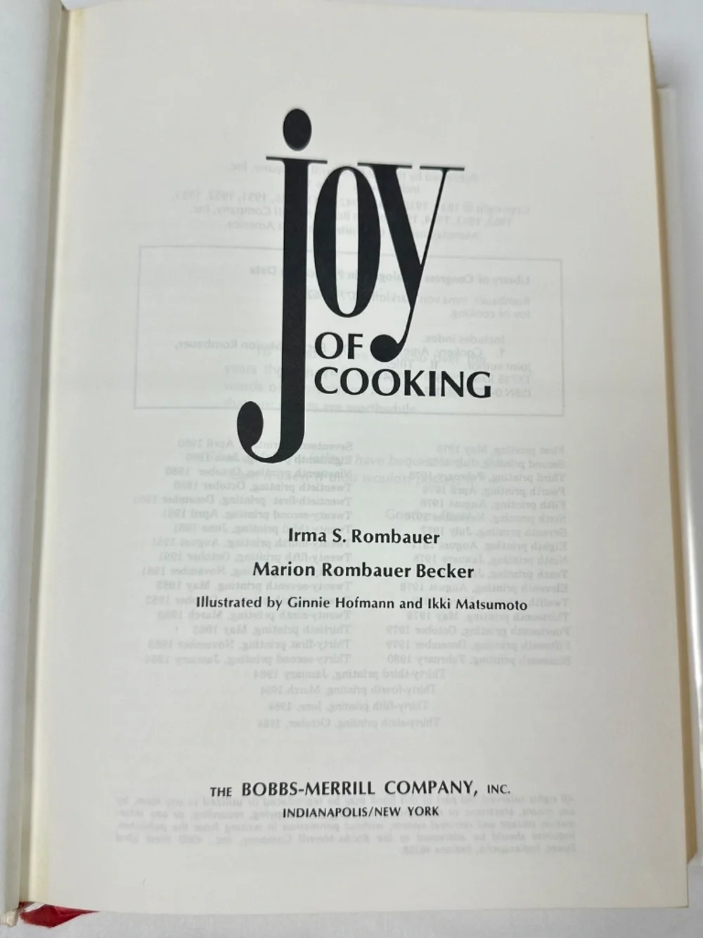 Vintage The All Purpose Cookbook, The Joy of Cooking, Hardcover Dust Jacket